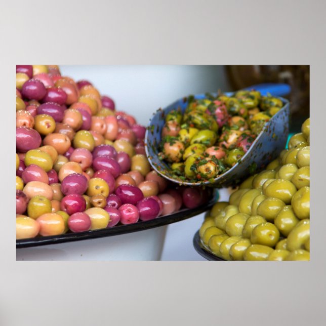 Poster Olives au marché (Devant)