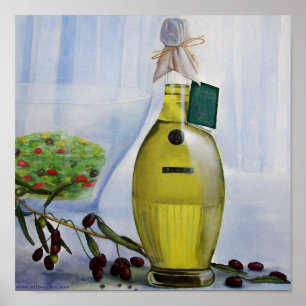 Poster Olives et huile.