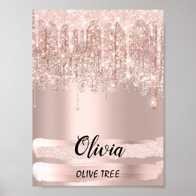 Poster Olivia Nom Signification Anniversaire 16e cadeau n (Devant)