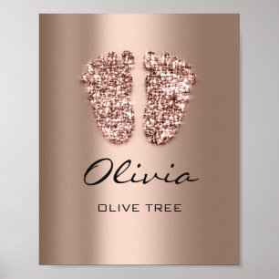 Poster Olivia Nom Signification Nouveau Pieds Rose pour b