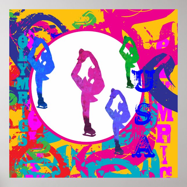 POSTER OLYMPIC SKATING  (Devant)