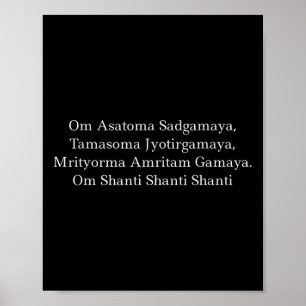Poster Om Asatoma Sadgamaya Méditation et mantra de prièr