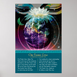 Poster Om Cosmic Lotus
