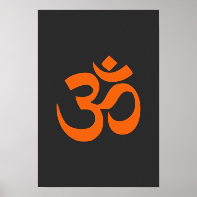 Poster Om orange moderne (Devant)