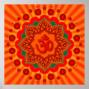 Poster Om Spirituel Sur Lotus Design