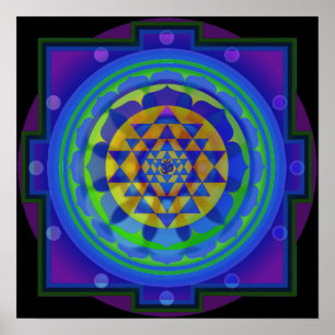 Poster OM Yantra Mandala
