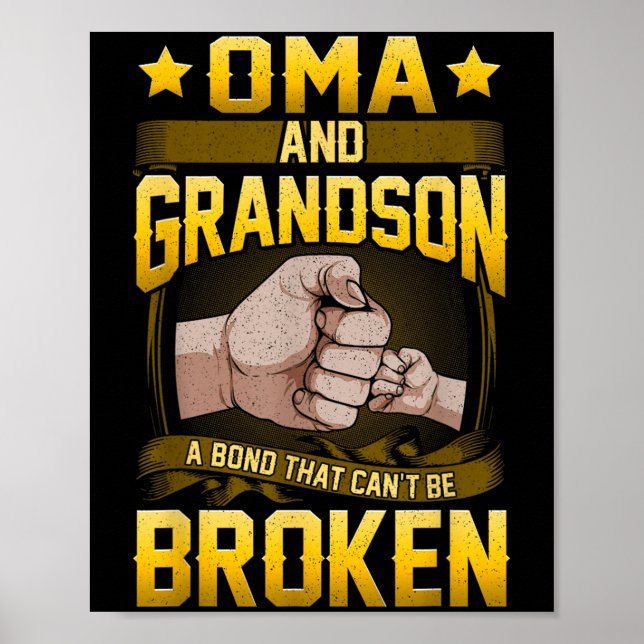 Poster Oma And Grandson A Bond That Can't Be Broken Shirt (Devant)