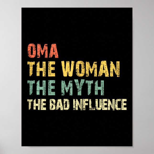 Poster Oma La Femme Le Mythe D Influence Funny Vinta (Devant)