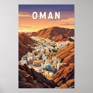 Poster Oman Illustration Voyage Art Vintage