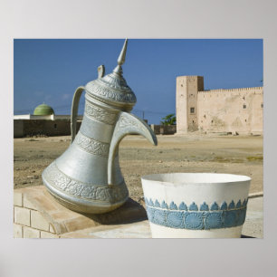 Poster Oman, région de Dhofar, Mirbat. Grande carafe à ea
