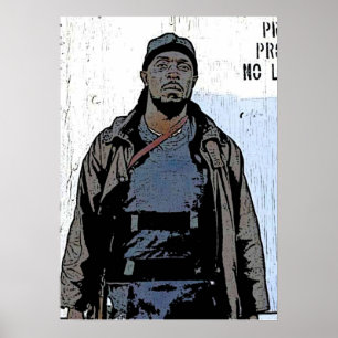 Poster Omar Little The Wire Character Art Michael K Willi