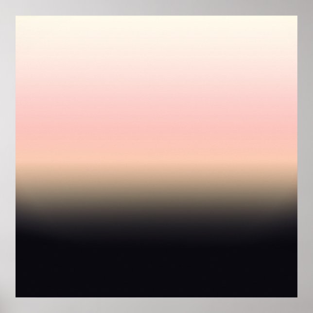 Poster Ombre de dégradé noir à rose assez rouillé (Devant)