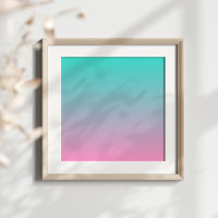 Ombre rose turquoise