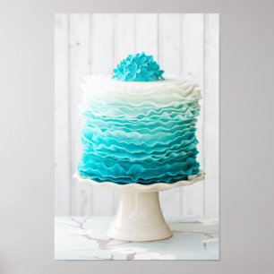 Poster Ombre ruffle cake