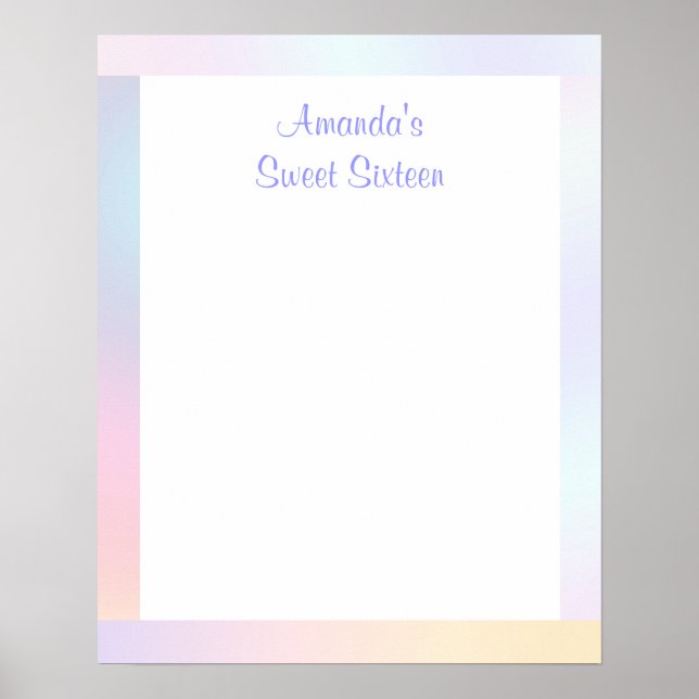 Poster Ombre Sweet sixteen, Bat mitzvah Se connecter Bure (Devant)