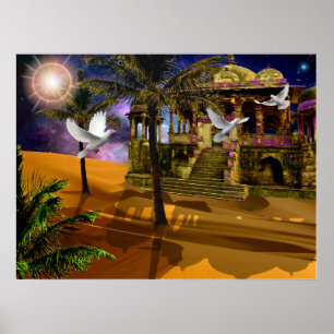 Poster Ombres dans le sable..