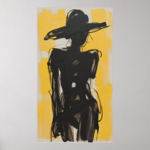 Poster Ombres en jaune