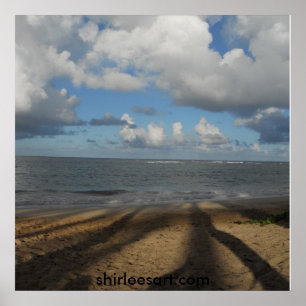 Poster Ombres sur la plage