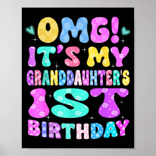 Poster Omg C'est Le 1er Anniversaire De Ma Petite-fille F