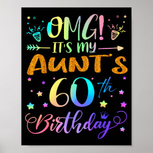 Poster Omg C'est Les 60 Ans De Ma Tante Douce 60 Ans