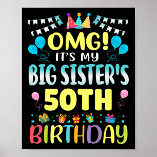 Poster Omg C'Est Mes Grandes Soeurs 50e Anniversaire Douc