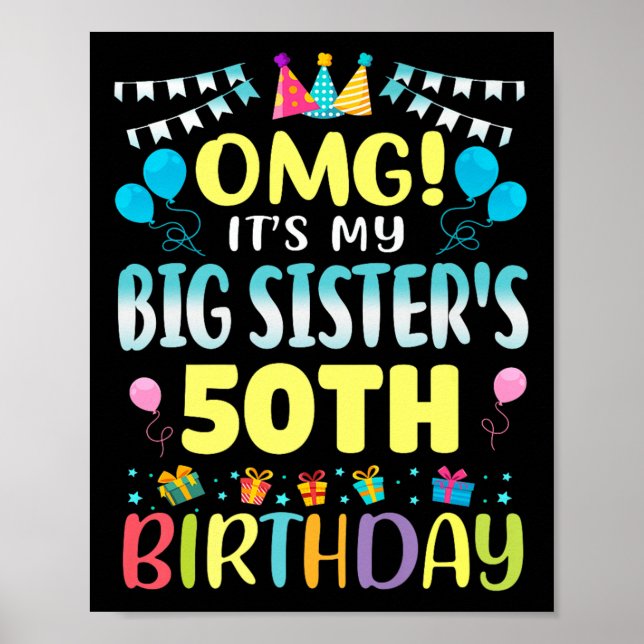 Poster Omg C'Est Mes Grandes Soeurs 50e Anniversaire Douc (Devant)