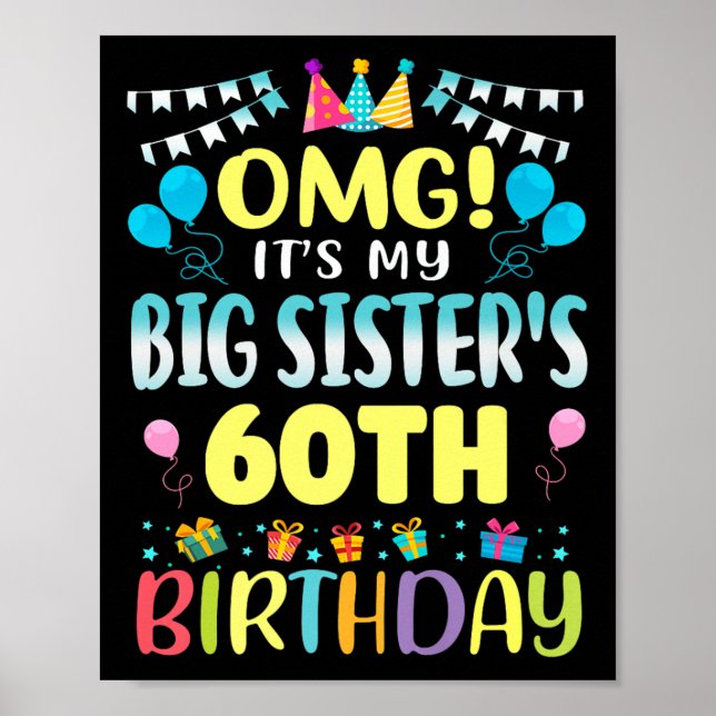 Poster Omg C'Est Mes Grandes Soeurs 60e Anniversaire Douc (Devant)