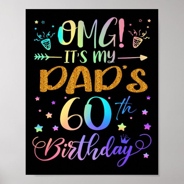 Poster Omg C'Est Mon Pères 60e Anniversaire Doux 60 Ans P (Devant)