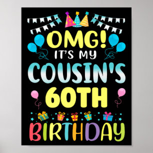 Poster Omg Son My Cousins 60e Anniversaire Sweet 60 Ans O