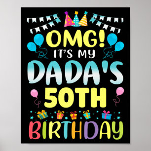Poster Omg Son My Dadas 50e Anniversaire Doux 50 Ans