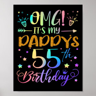 Poster Omg Son My Daddys 55e Anniversaire Doux 55 Ans