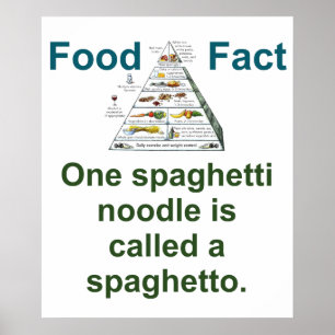 Poster On Appelle Une nouille Spaghetti - Food Fact