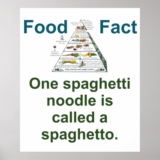 Poster On Appelle Une nouille Spaghetti - Food Fact (Devant)