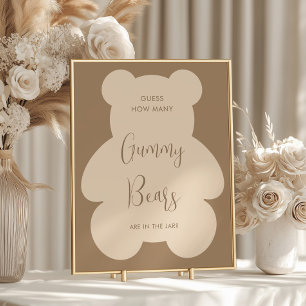 Poster On Attend avec Impatience Devinez Combien d'Ours e