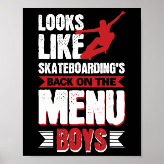 Poster On dirait que le skateboard Ck est au menu les gar