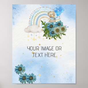 Poster On peut attendre béary boho arc-en-ciel Blank do-i