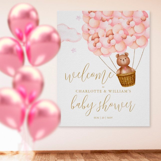 Poster On peut attendre l'Affiche de bienvenue Baby showe (Créateur téléchargé)