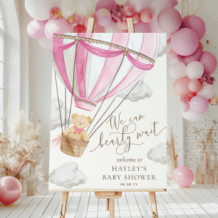 Poster On peut attendre le Baby shower de Ballon à air ch