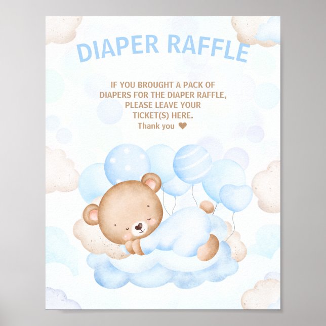 Poster On Peut Attendre Le Baby shower De Déchets Signe R (Devant)