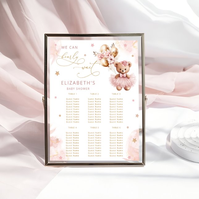 Poster On Peut Attendre Le Baby shower Des Filles (Créateur téléchargé)