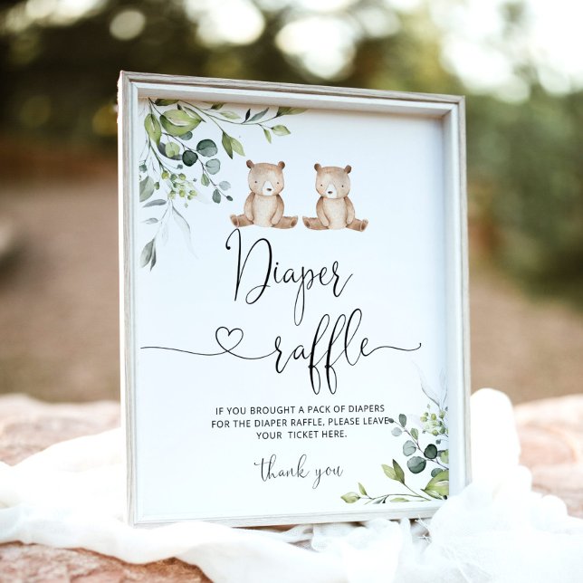 Poster On peut attendre twins diaper tomle (Créateur téléchargé)