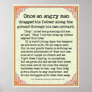 Poster "Once an Angry Man" (Un homme en colère) de "Makin