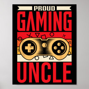 Poster Oncle de jeu fier de jeu vidéo Jeux vidéo Joueurs 