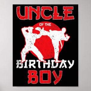 Poster Oncle Of The Birthday Karate Taekwondo Boy Martial
