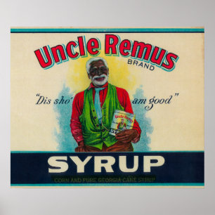 Poster Oncle Remus Syrup LabelCairo, GA