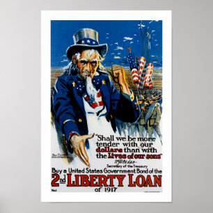 Poster Oncle Sam 2nd Liberty Loan