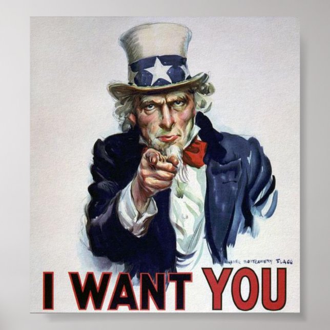 Poster Oncle Sam Je veux que tu (Devant)