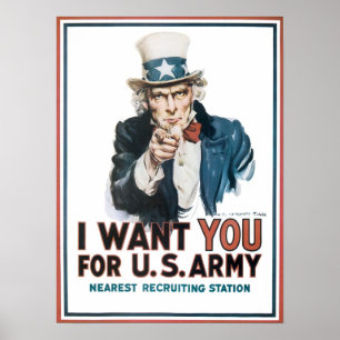 Poster Oncle Sam Je Veux Que Vous Imprimiez Vintage