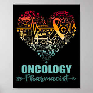 Poster Oncologie Pharmaciste Coeur drôle Oncologie Vintag