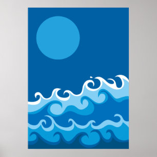 Poster onde bleue